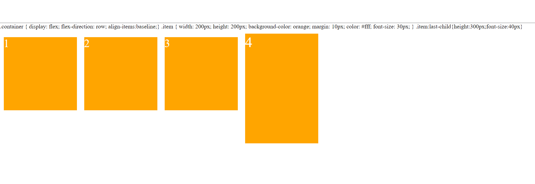 align-items-baseline